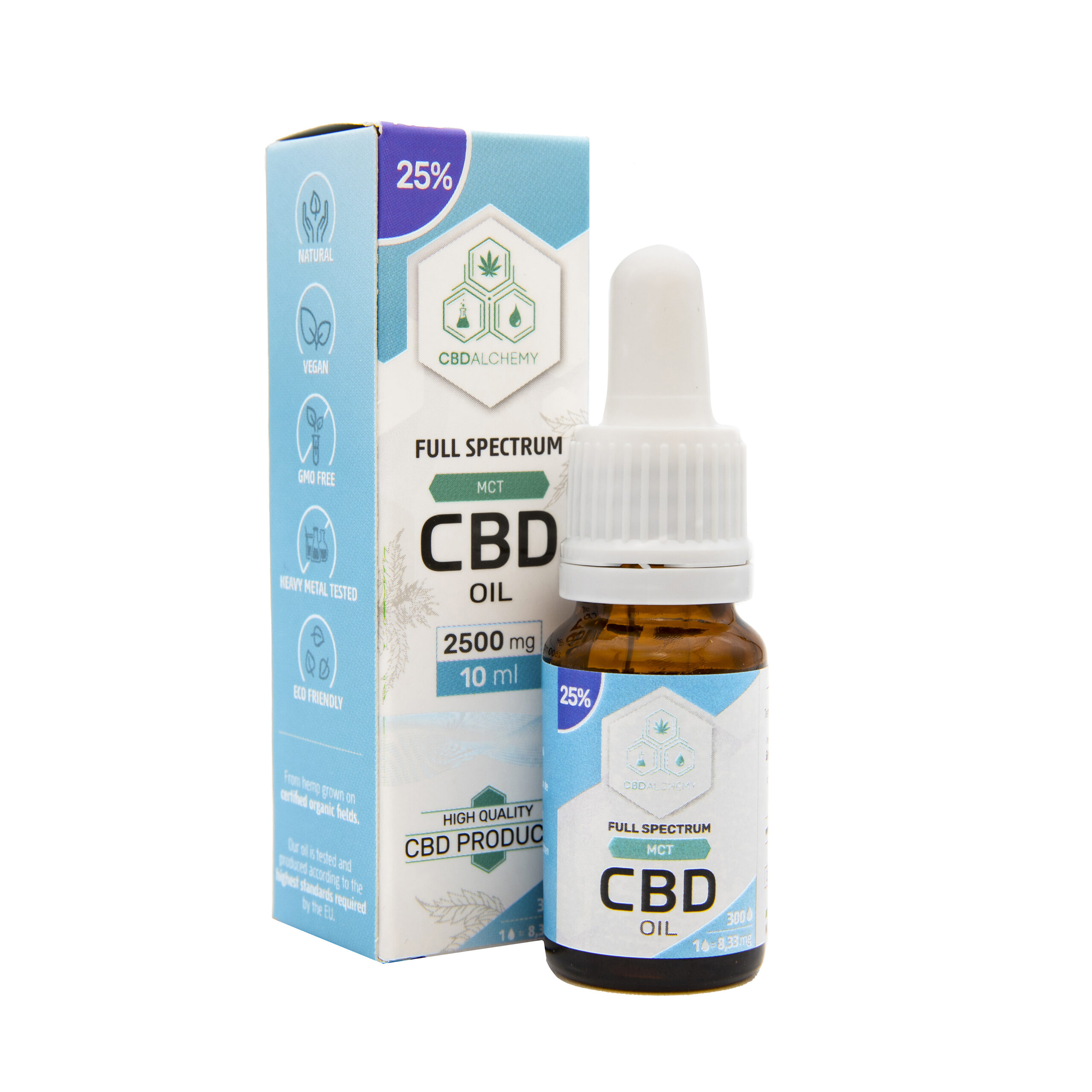 CBD OIL 25%- FULL SPECTRUM – MCT – ECOMAGICO